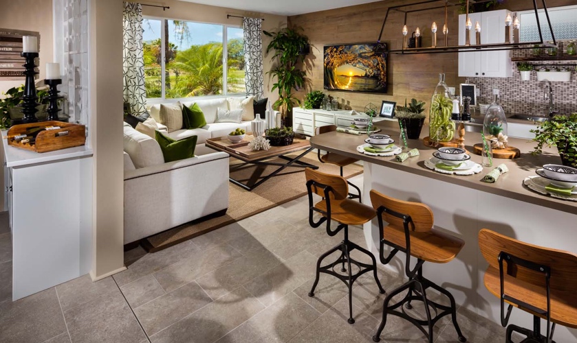 Coral Ridge Plan 2 - Kitchen to Family Room