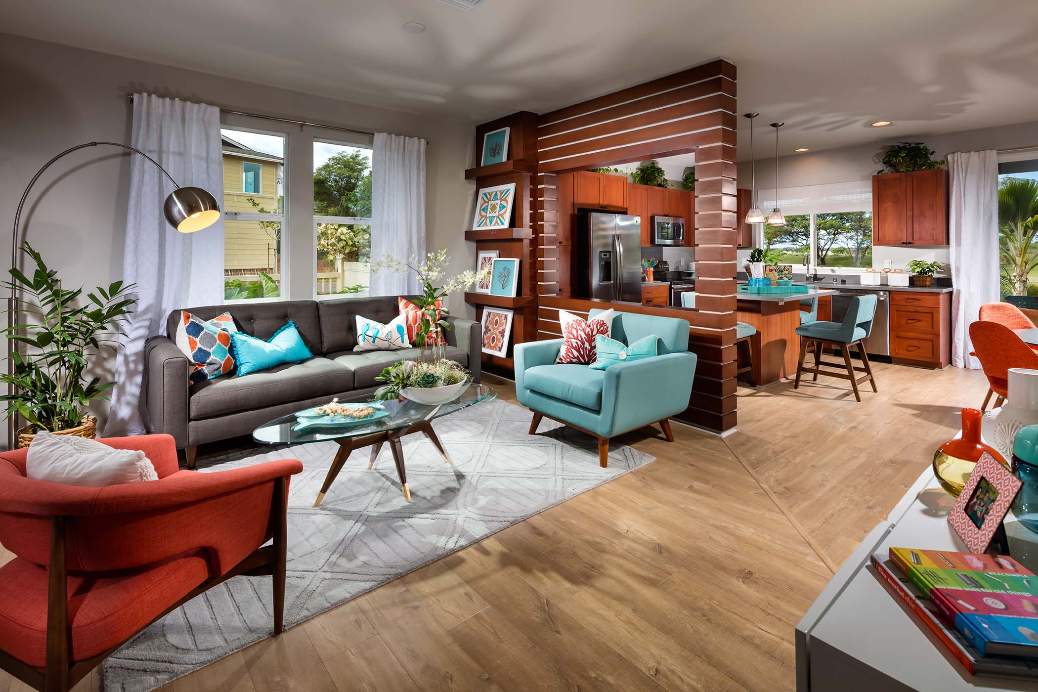 Coral Ridge Plan 1 - Family Room to Kitchen